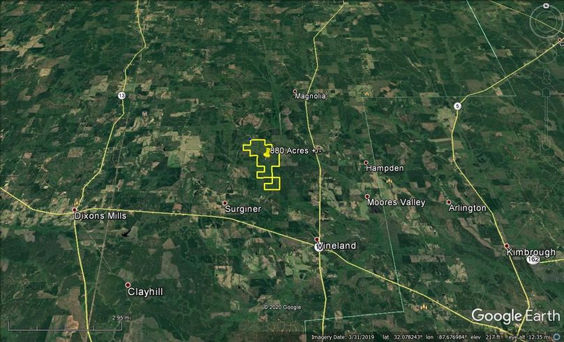 Aerial 7 approx. 880 acres marengo county, al
