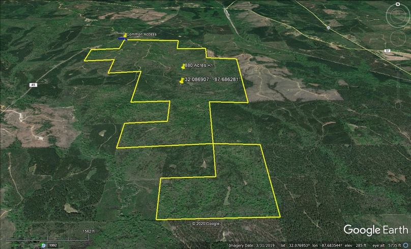 Aerial 2 approx. 880 acres marengo county, al