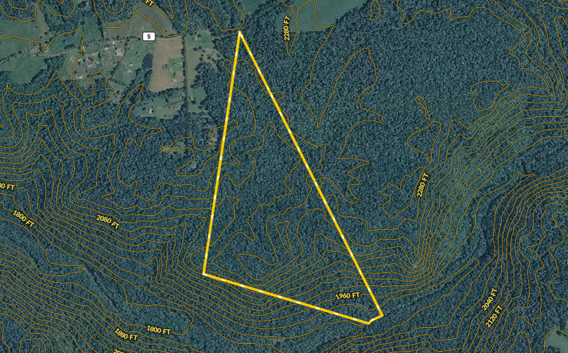 Tcp bright - tract 1 - 100 acres - topo close up