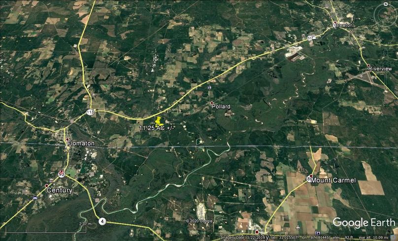 Aerial 7 approx. 11.25 acres escambia county, al