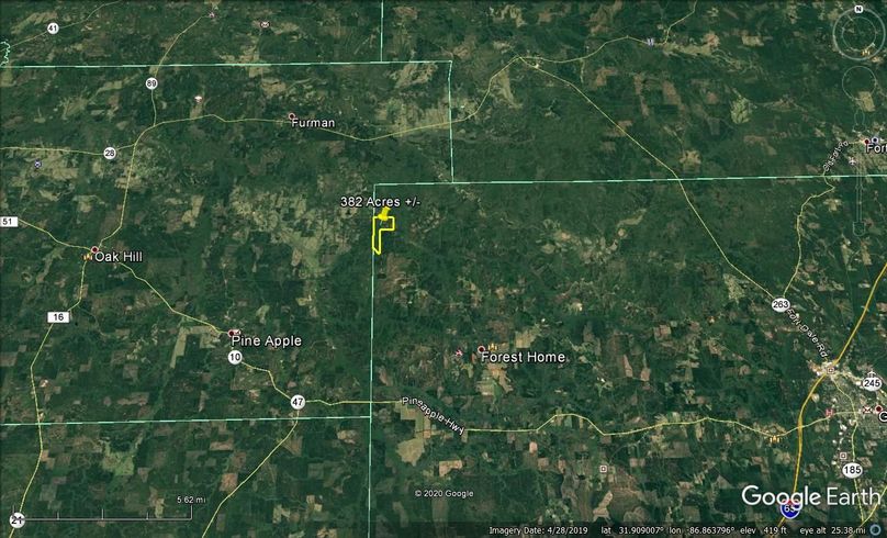 Aerial 7 approx. 382 acres butler county, al