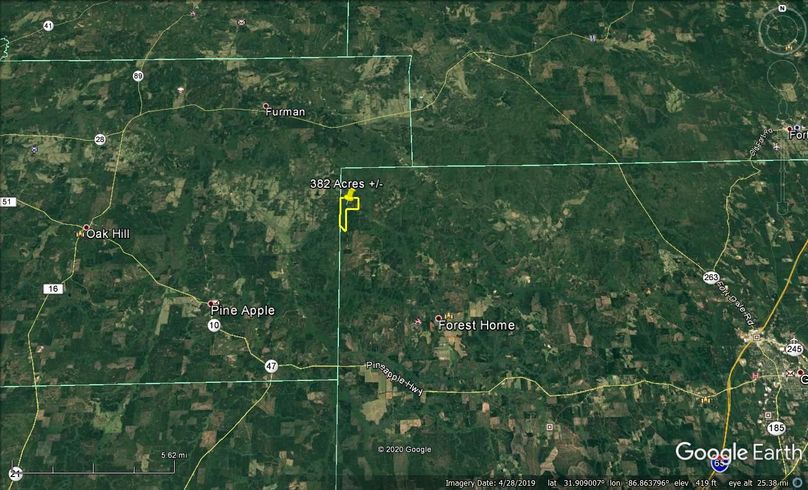 Aerial 7 approx. 382 acres butler county, al