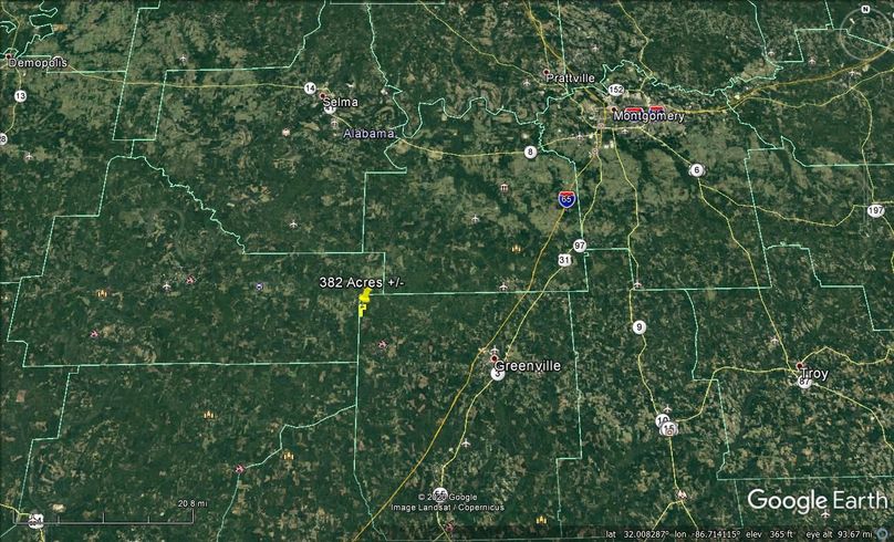 Aerial 8 approx. 382 acres butler county, al