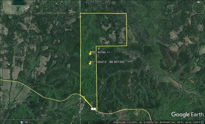 Aerial 1 approx. 382 acres butler county, al