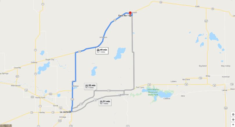 Kiowa 656 shin directions to la junta