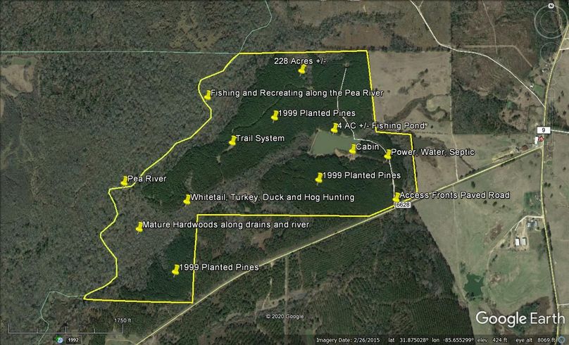 Aerial 6 approx. 228 acres barbour county, al