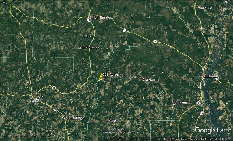 Aerial 7 approx. 228 acres barbour county, al