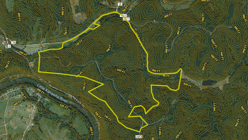 Aerial topo - finchem - 270 acres - wirt county wv