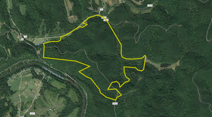 Aerial close up - finchem - 270 acres - wirt county wv