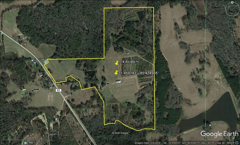 Aerial 1 approx. 114 acres dale county, al
