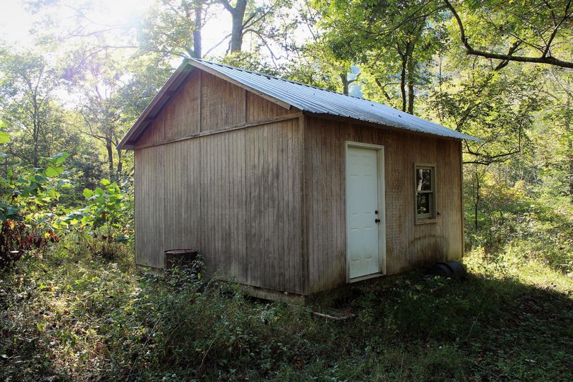 010 closeup view of the small shed, used as a small hunting cabin