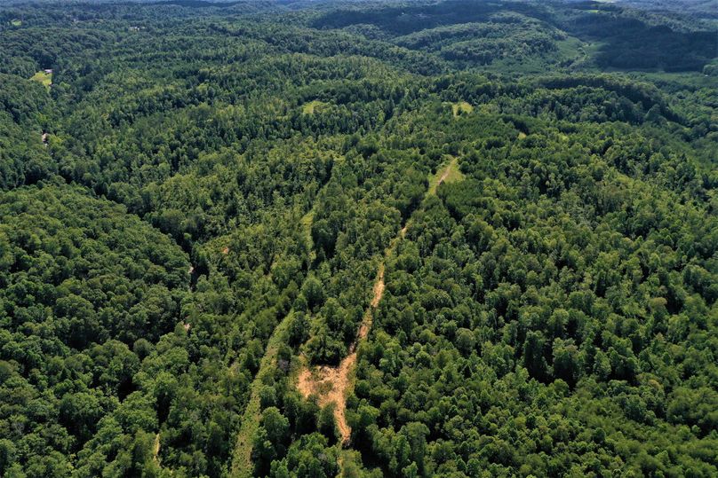 018 aerial drone view looking west through the property