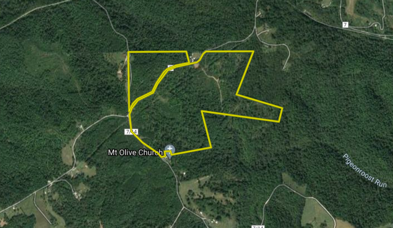 Beha - 113 acres - wirt county wv - aerial close up