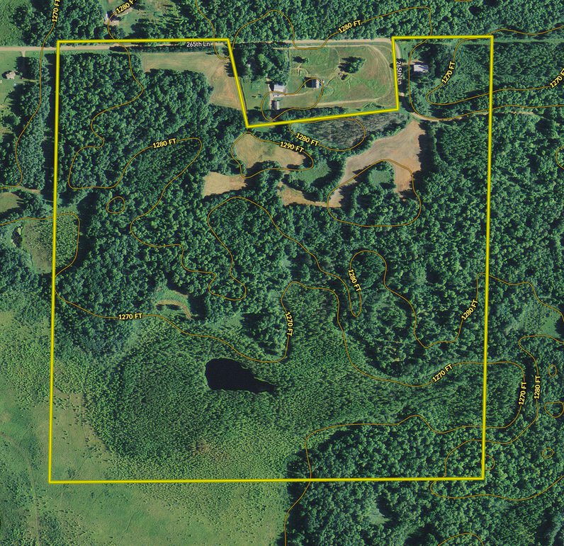 Aitkin 150 contour ( minks)