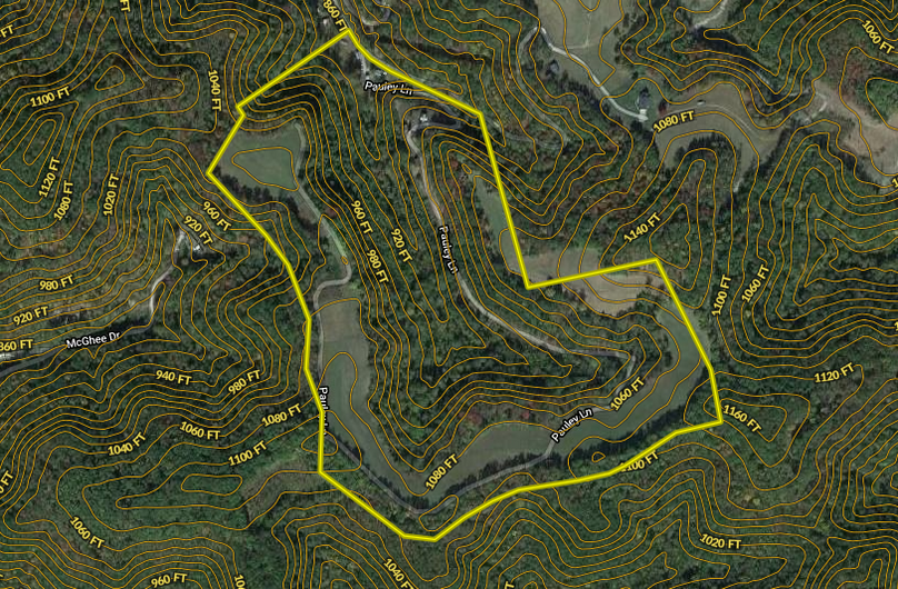 Pauley 85  - kanawha county, wv - aerial topo