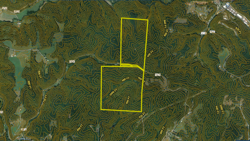 Flg - kelly tract - 191 acres - wood county wv - aerial topo