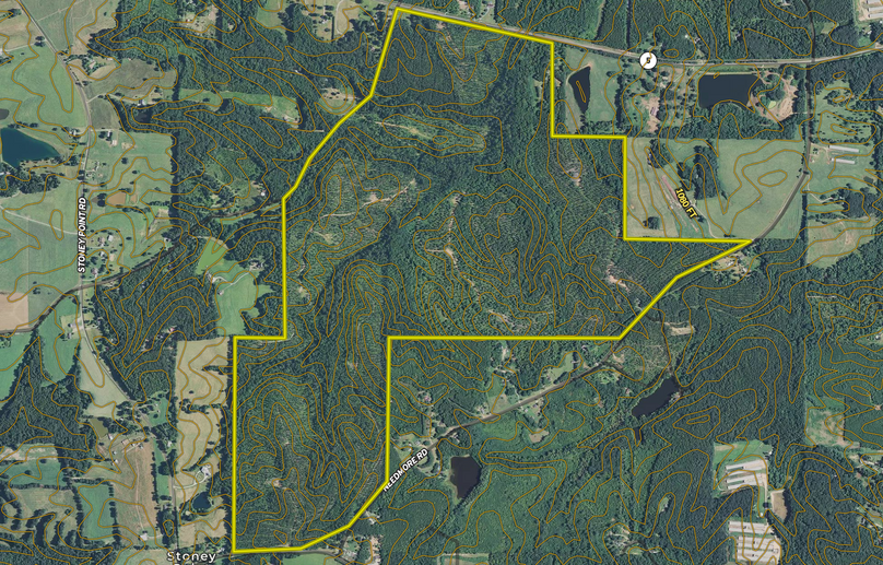 Carroll county, ga 587 contour map