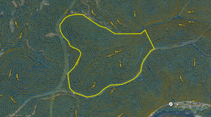 Tcp bright - tract 2 - 118 acres - kanawha county wv - aerial topo