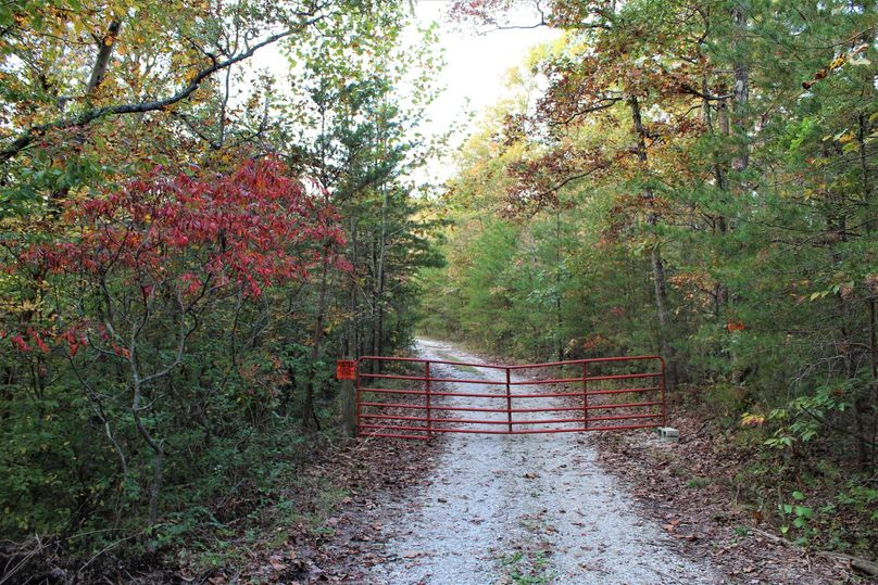 022 gated entrance at the southwest corner leading into the gravel road