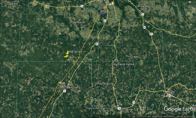 Aerial 8 approx. 256 acres lowndes county, al