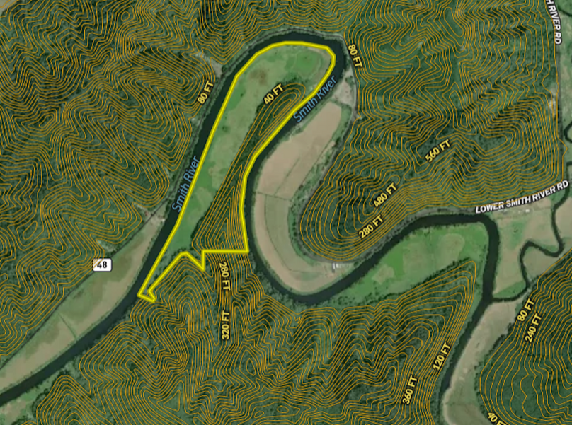 Smith River contours