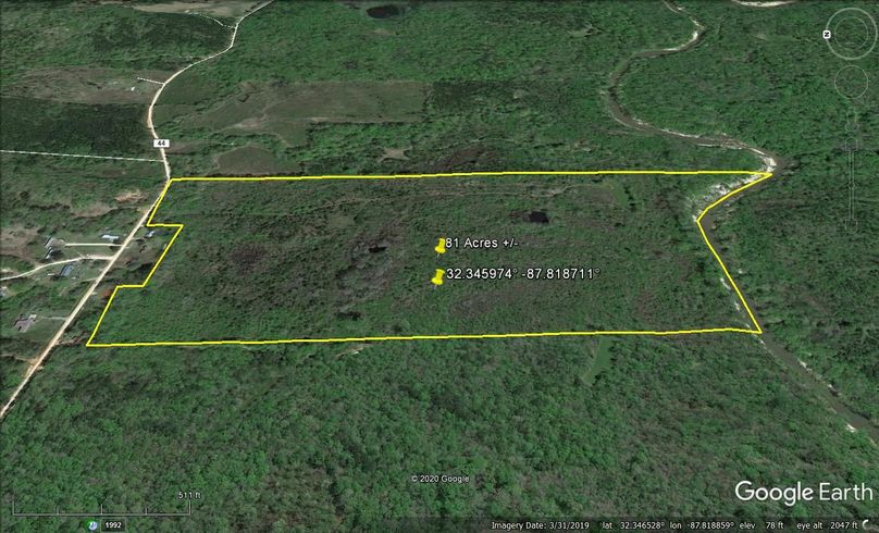 Aerial 3 approx. 81 acres marengo county, al