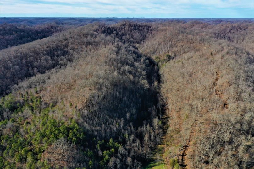014 looking towards the back of the property from above the pavement road