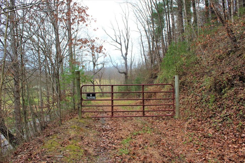 008 the gated entrance at the west edge of the property