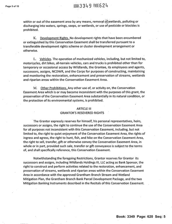 Recorded conservation easement page 05