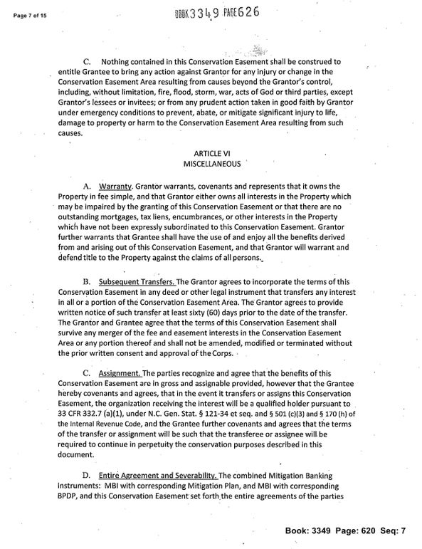 Recorded conservation easement page 07