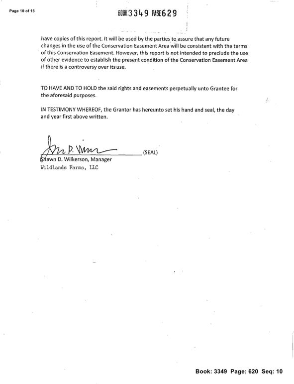 Recorded conservation easement page 10