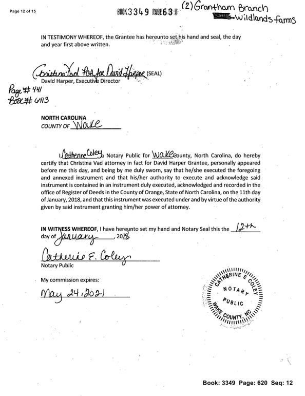 Recorded conservation easement page 12