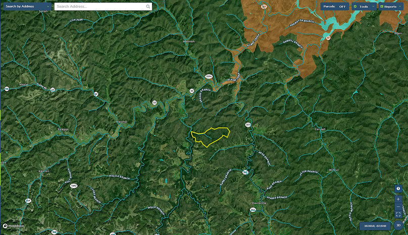 041 lawrence 265 mapright aerial zoomed out with water features and public land