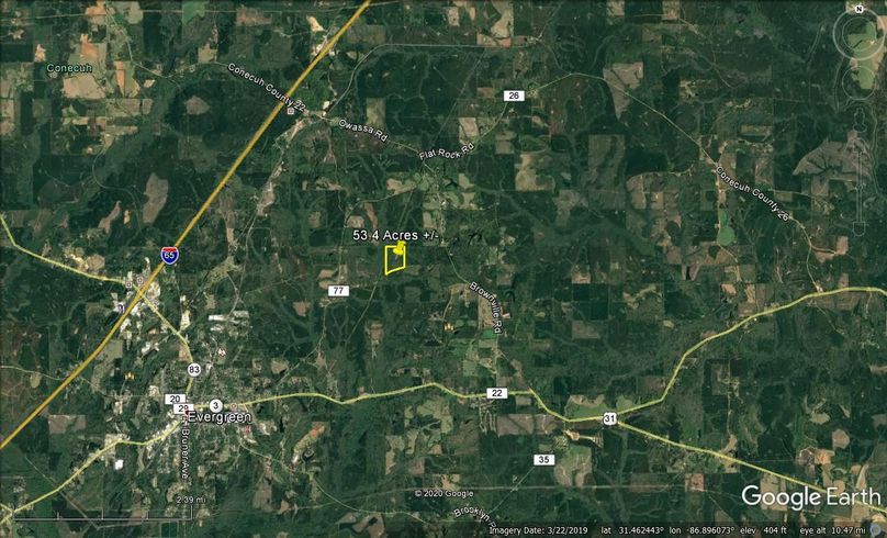 Aerial 6 53.4 acres conecuh county, al