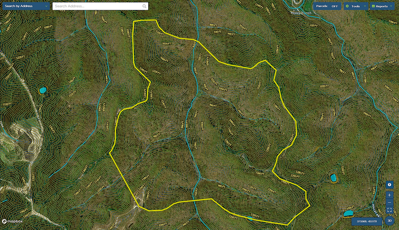 028 breathitt 465 mapright aerial zoomed in with contour lines and water features