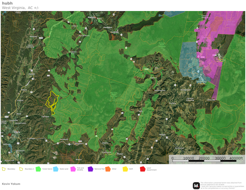 Rand Co WV 1360 Laurel Lands map 5 National Forest