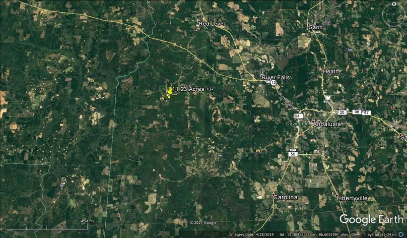 Aerial 6 11.23 acres covington county, al