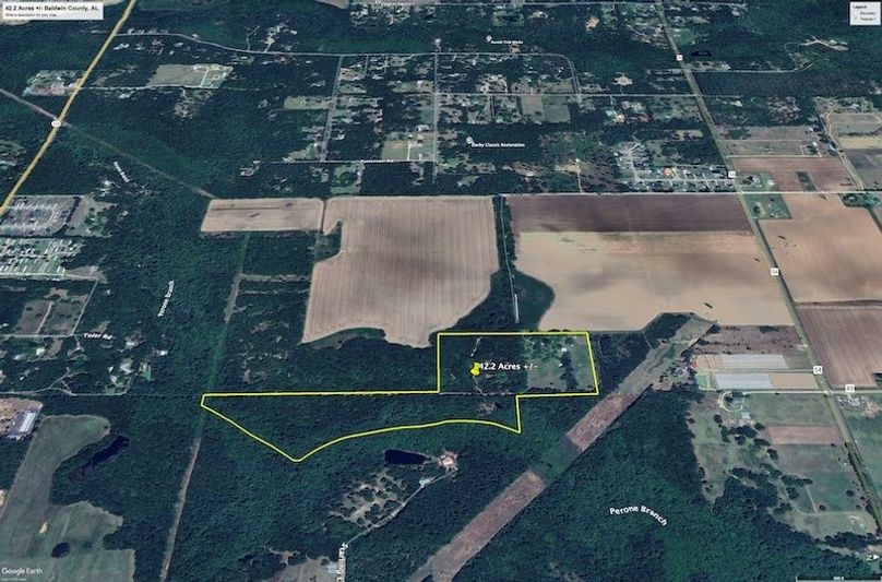 Aerial #5 Approx. 42.2 Acres Baldwin County, AL