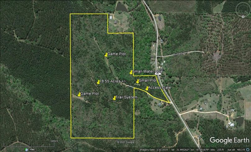 Aerial 6 approx. 78.55 acres wilcox county, al