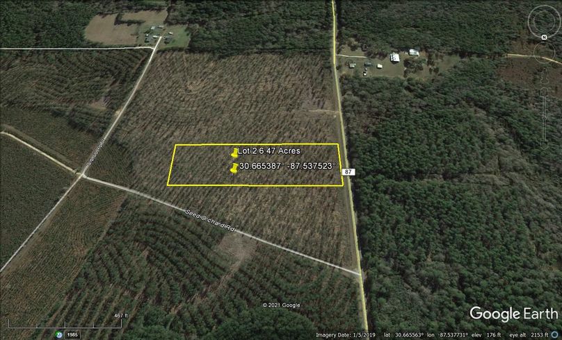 Aerial 4 6.47 acres baldwin county, al