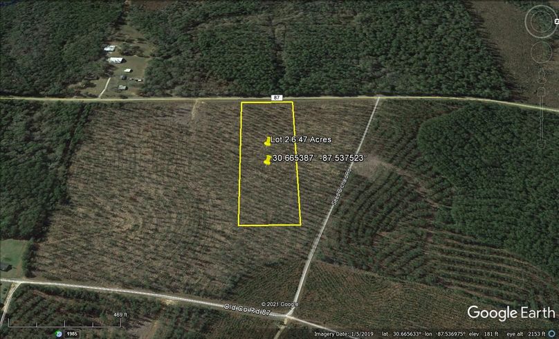 Aerial 5 6.47 acres baldwin county, al