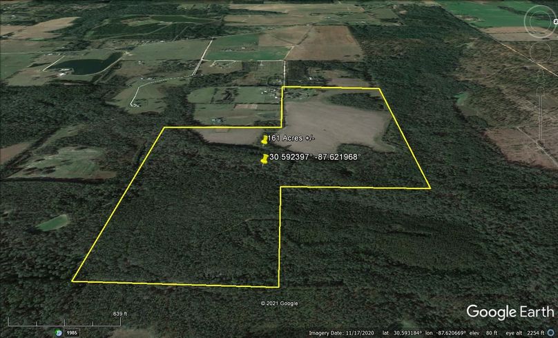 Aerial 5 approx. 161 acres baldwin county, al