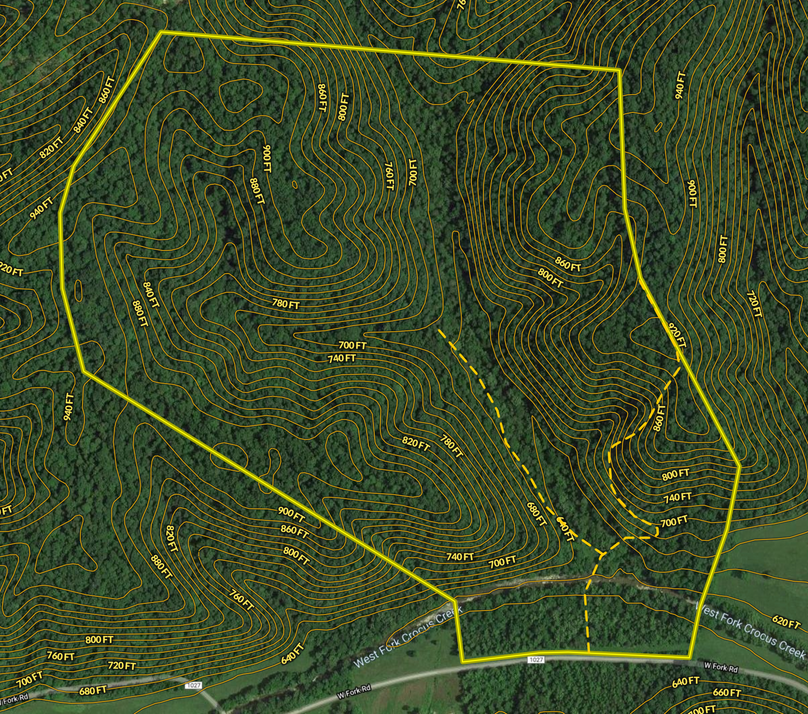Cumberland 146.08 contour lines