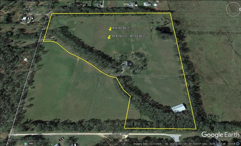 Aerial 5 approx. 26.6 acres baldwin county, al