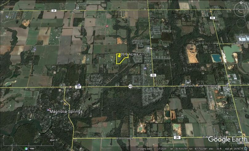 Aerial 6 approx. 26.6 acres baldwin county, al