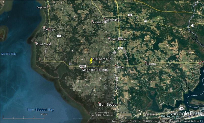 Aerial 7 approx. 26.6 acres baldwin county, al