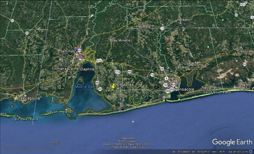 Aerial 8 approx. 26.6 acres baldwin county, al