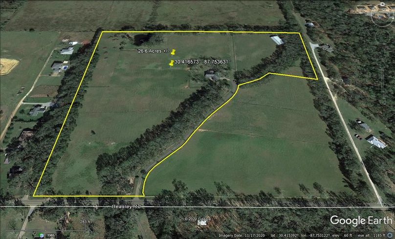 Aerial 2 approx. 26.6 acres baldwin county, al