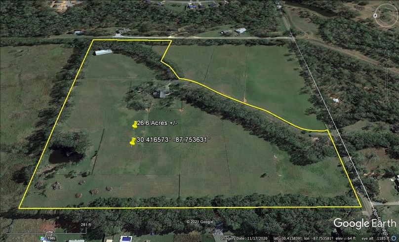 Aerial 3 approx. 26.6 acres baldwin county, al