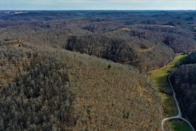 028 great drone shot looking south east down the valley and over the property